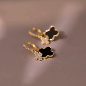 Four-Leaf Clover Elegant Silver Earrings S925