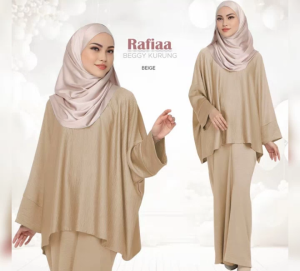 New Arrival Rafiaa Baggy Kurung Set Size-XS to 4XL Material- Cey Crepe