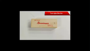 Hộp Domino Nhựa Melamine Đặc Ruột – Nền Trắng Ngà Điểm Đen – Size 49mm Kèm Hộp Gỗ
