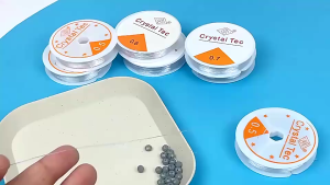 [1 Roll] Tali Karet Senar Elastis Transparan 0.4/0.5/0.6/0.7/0.8/1.0 Bahan Kerajinan Gelang Kalung