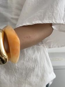 Ingemark 3 Styles Hip Hop Irregular Stacking Resin Thick Bangles for Women New Trend Charm Wide Arm Bracelet Couple Jewelry Gift