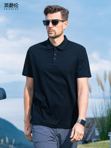 Enjeolon | Mens Casual Solid Color Polo Shirt