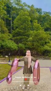 FYHL0439 Balon Foil Angka Size 100 cm Warna Rose Gold