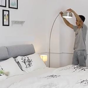 โคมไฟตั้งพื้น โคมไฟ โคมไฟอ่านหนังสือ ดีไซน์โค้งโมเดิร์น ฐานทำจากหินอ่อนธรรมชาติ แข็งแรง ใช้งานได้นาน lululight