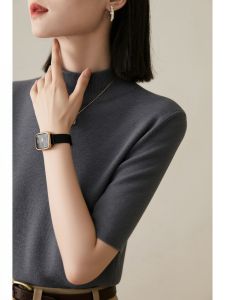HUOLISI | Slim Fit Mid-Length Sleeve Elegant Knit Top
