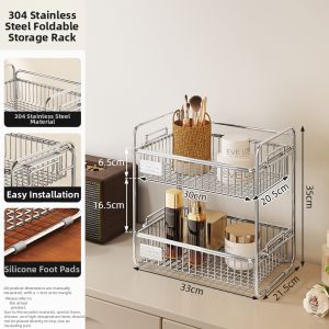 Aesthetic Waterproof Stainless Steel Storage Rack