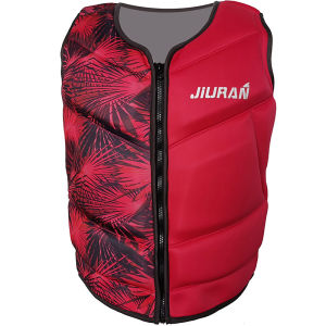 Portable Adult Lightweight Thin Chlor Rubber Life Jacket Float Vest for Motorcycle Boat Fishing Summer Outdoor Activities