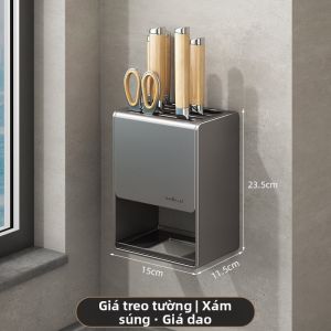 youqin | Giá Treo Dao Bếp Đa Năng Gắn Tường Không Cần Khoan