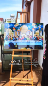 Tranh Công Giáo đức mẹ Maria tranh chúa Giê su bữa tiệc ly tráng gương treo tường CQC45