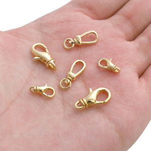 1pc Copper 14K Gold Plated Universal Rotating Lobster Clasp For Handmade Bracelet Necklace Earring Keychain DIY Craft Jewelry Making Accessories