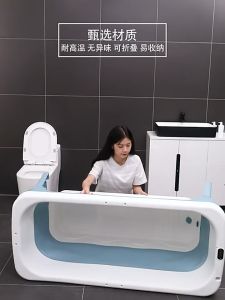 อ่างน้ําร้อน อ่างอาบน้ํานั่ง (มี 2 สี2ขนาด) อ่างแช่น้ําพับได้ อ่างแช่น้ํา หรือว่าอุณหภูมิ พับเก็บง่ายเคลื่อนย้ายสะดวก จัดส่ง 24 ชม.