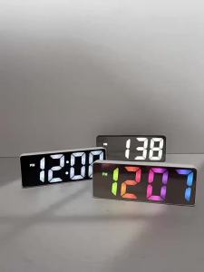 Digital Clock LED Wake Up Light Alarm Clock Bedroom Electronic Desktop Clock With Temperature Display Adjustable Brightness.