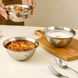 WODEBAIHUI | Bát Cho Bé Bằng Thép Không Gỉ 316 Bền
