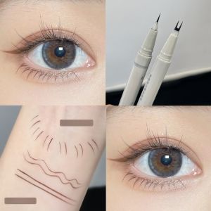 Gellas Double-Ended Waterproof Long-Lasting No Smudging Eyeliner Pen Two-Pronged Handicapped Proof for Lower Lashes