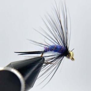 6pcs #12 Purple Psycho Prince Nymph Brass Bead Head Wet Fly Browns Rainbows Cutthroats Trout Grayling Steelhead Fishing Lures
