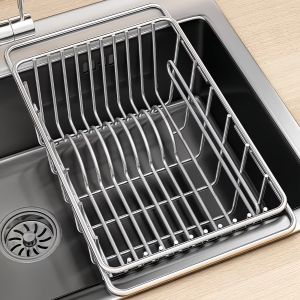 Extendable Kitchen Drain Basket and Storage Rack