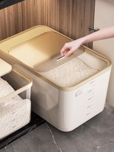 Sealed Pest Proof Moisture Proof Food Grade Rice Storage Bucket for Home Use Large Capacity Plastic Kitchen Storage Container
