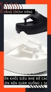 Dép xỏ ngón nữ đúc liền khối siêu nhẹ đế cao 6cm DUWA - Hàng chính hãng - LD352