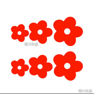 Car Interior Decoration Stickers Womens Style Small Flower Body Decal Mirror Film Pulling Flower 6PCS D64 Auto Accessories