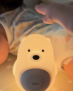 Nuborn Snorebert The Bear White Noise Machine (With Patting Night Lamp & DIY Record Sound)