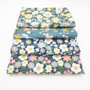 Floral Pattern Pure Cotton Plain Fabric Sewing Girls Dress DIY Clothing Fabric TJ22192