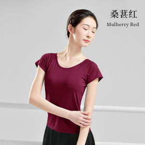 ผู้หญิง โมเดิร์นเต้นรําเสื้อผ้าออกกําลังกาย Modal แขนสั้น < Ne3> ฝึกชุด Dancewear รูปร่างผู้ใหญ่ < Ne1>