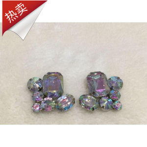 เครื่องประดับ DIY วัสดุอื่นๆ ตกแต่งเสื้อผ้า ดอกไม้โลหะผสม กระเป๋า หมวก รองเท้าแต่งงาน กระดุมเพชรน้ำเงิน ชุดใหม่ 2017 ลดราคา