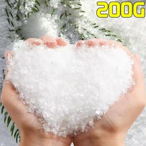 200G Christmas Artificial Snow Powder White Fake Snow Powdered for Xmas Tree Snowflakes Party Home Decor DIY Scene Props Supplies