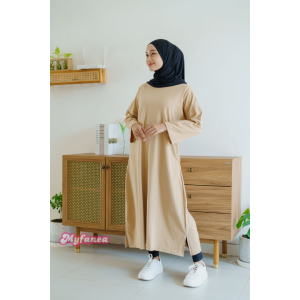 Myfanea - Shaluna Midi Dress T-shirt - Dress Daily Nyaman