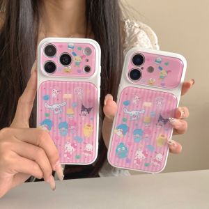 Sanrio | Cute Hello Kitty Cinnamoroll Phone Case For iPhone 17 Pro 16 15 14 Pro Max Pink Kawaii Cartoon Soft Shockproof Cover Lens Guard