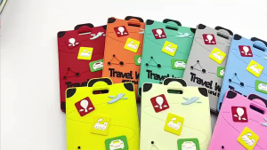 Smile.bird tag bagasi PVC boarding pass kartun tag gantung  label tas tangan dengan tali