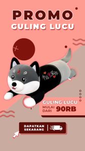 Mainan Boneka Bantal Guling Kucing Lying JUMBO Bahan Plush Premium