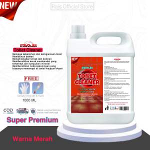 New RAJS TOILET CLEANER PREMIUM MERAH CAIRAN PEMBERSIH KERAK NODA KERAMIK KAMAR MANDI Toilet alat dapurtorenwastafel 1Liter