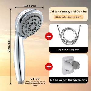 JOMOO | Bộ Vòi Sen Chống回流 5 Chế Độ Điều Chỉnh Lưu Lượng Cao Dễ Vệ Sinh