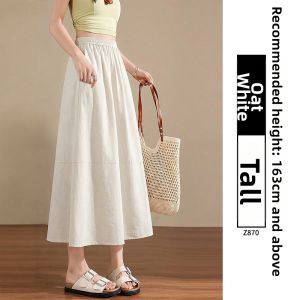 YAYANGREN | Loose Fit Old Money Style Linen Skirt