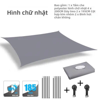 Mái Che Ô Tô Chống Nước Chống Tia UV Di Động Dạng Lều Mái Che Trên Nóc Xe Mái Hiên Cắm Trại Mái Che Mưa Bên Hông Xe Bạt Che Nắng Ô Tô Chất Liệu 165GSM