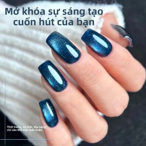 Sơn Gel Móng Tay MIANEL 10ML Blue Island Cat Eye Chuyên Nghiệp Làm Móng Làm Trắng Lấp Lánh Hiệu Ứng Aurora Gốc Nhựa