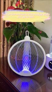 CUDDLES Electric Mosquito Pat Foldable Li-ion Battery Mosquito Repeller USB Rechargeable Wall Mounted Automatic Bug Catcher