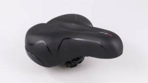 TaffSPORT Sadel Sepeda Bike Saddle Leather Model Absorber Ball - ZF10 - Black/Blue