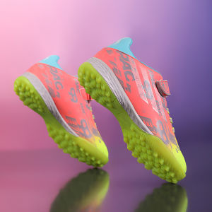 Hook and Loop Fastener Soccer Shoes Boy Girl 6-12 Years Old Broken Nail TF Artificial Grass Non Slip Primary School Student Children Training Shoes