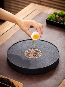 Bàn Trà Đá Tròn Kiểu Trung Quốc Đơn Giản Dùng Tại Nhà Bàn Trà Đá Nhỏ Kiểu Đá Đen Kiểu Thoát Nước Bàn Trà Khô Chất Liệu Nhựa