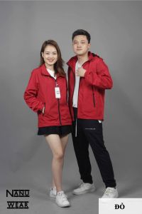 Áo dù 2 lớp chống nước chống bụi túi trong khóa kéo.