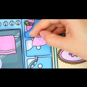 paper doll hollys house (Aksesoris Laminating 2 Sisi) mainan edukasi bongkar pasang