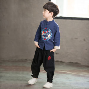 East Whale | Summer Traditional Ethnic Boy Clothing Cotton Thin Short Sleeve