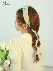 ที่คาดผมผ้าลายโบว์เจ้าหญิงสำหรับผู้หญิง ที่คาดผมสไตล์เกาหลี ที่คาดผมผ้าไหม ที่คาดผมแบบผูกโบว์ ที่คาดผมสไตล์เจ้าหญิง