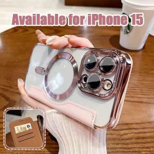 Luxury Premium Leather Card Holder Case with Camera Protector for iPhone