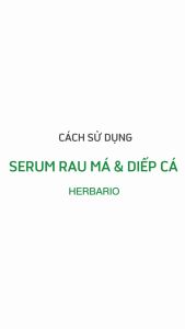 Combo Serum Rau má & Diếp cá Herbario 30ml + Mặt nạ Rau má & Diếp cá Herbario 30ml thuần chay