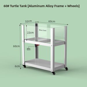 Large Eco-friendly Turtle Aquarium with Sunbathing Platform Glass Aluminum Alloy Frame Drainage Pet Food And Supplies