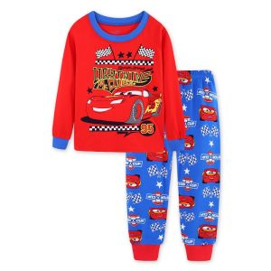 New Boys Mcqueen Pajamas Set 95 Cars Cartoon Kids Sleepwear Girl Cute Home Pajamas Children Set Girls Cotton Pyjamas 2-7Y Sets