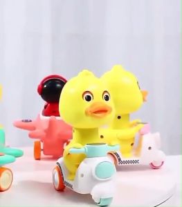 เป็ดน้อยขี่รถ กดหัววิ่งได้ เป็ดขี่รถสามล้อ เป็ดเหลือง วิ่งเร็ว ไม่ต้องใช้ถ่าน รถเล็กน่ารัก